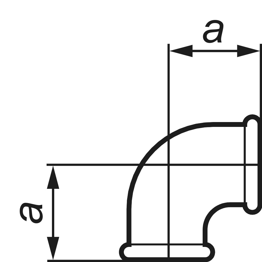 GF  90  Winkel  1 1/4" verzinkt